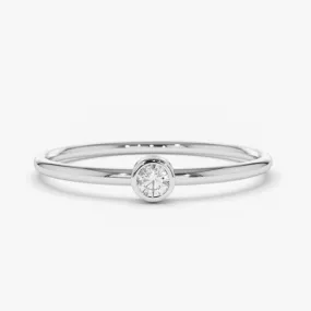 0.05CTW Single Lab Grown Diamond Solitaire Wedding Band