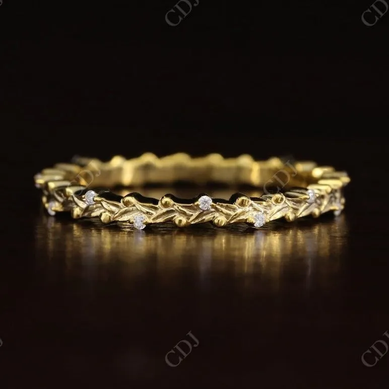 0.064CT Round Natural Diamond Wedding Band