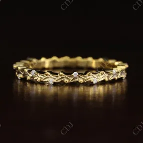 0.064CT Round Natural Diamond Wedding Band