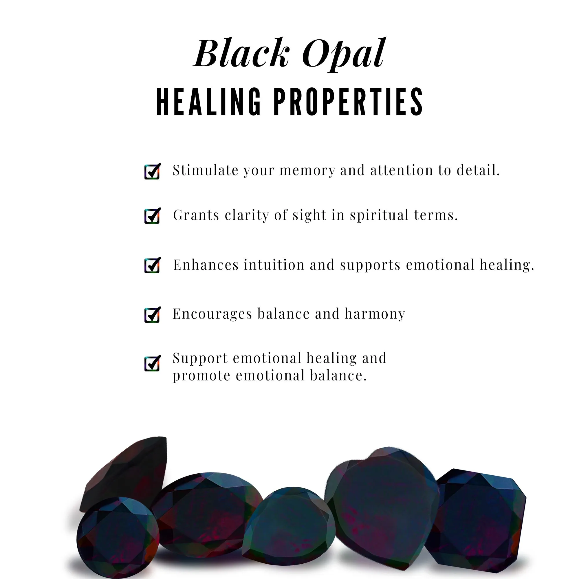 1 CT Minimal Black Opal and Diamond Geometric Stud Earrings