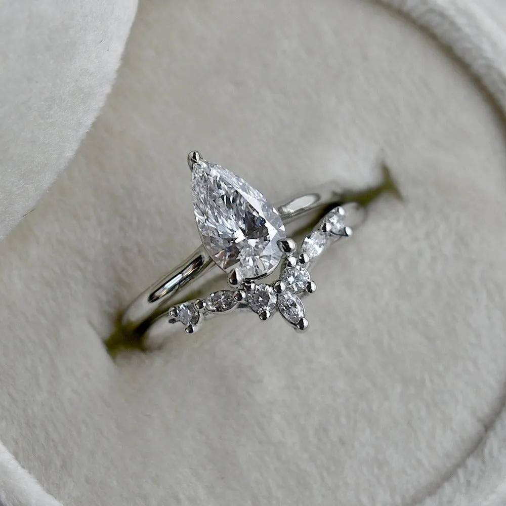 1.01ct Pear-Shaped Diamond Solitaire Engagement Ring