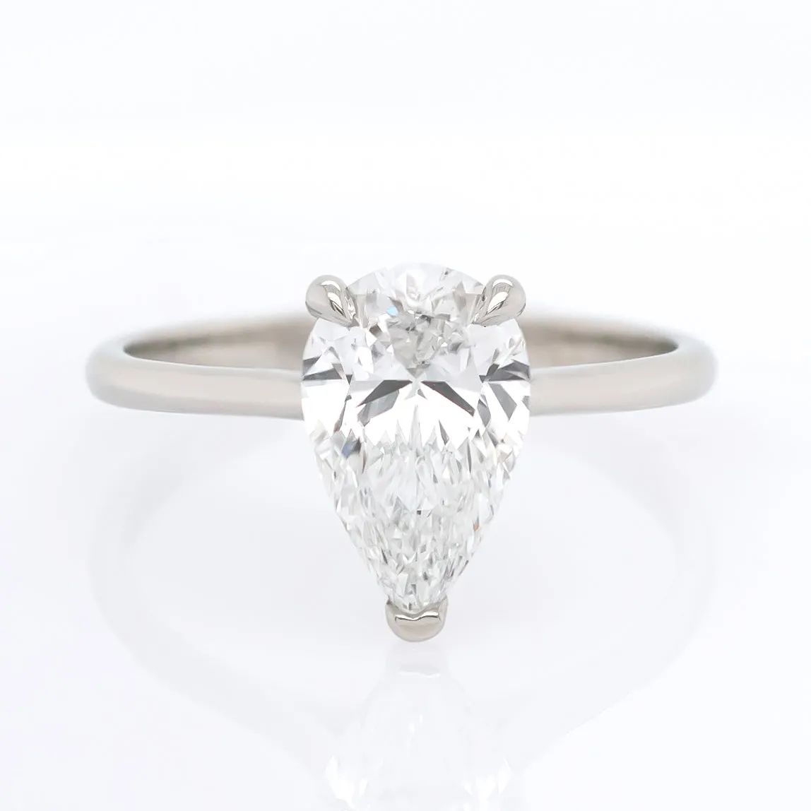 1.01ct Pear-Shaped Diamond Solitaire Engagement Ring