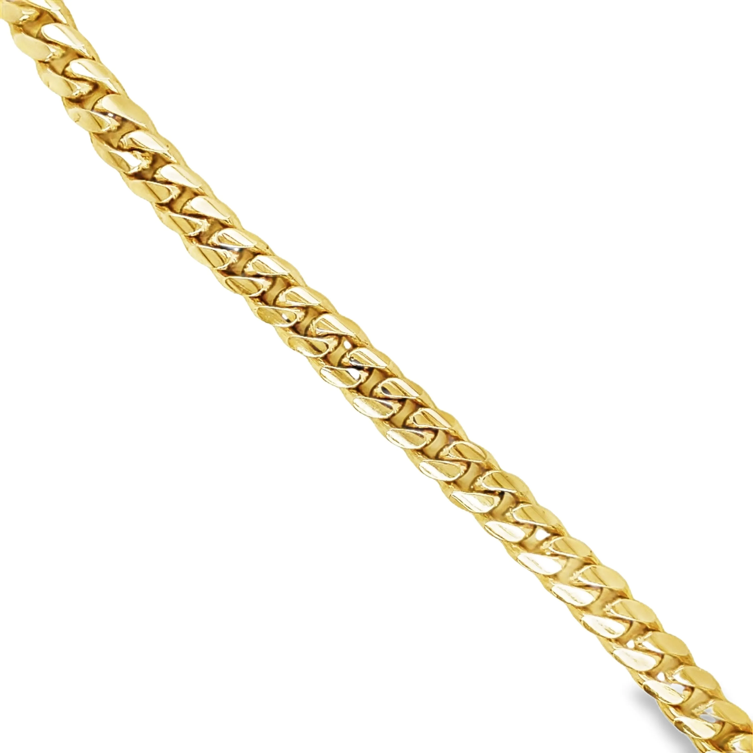 14K Cuban Curb Link Yellow Gold Bracelet 21.50 dwt