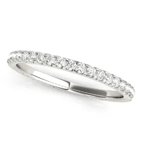14k Prong Set Ladies Wedding Band / Stackable