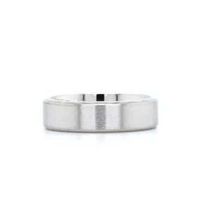 14K White Gold Brushed Finish Band