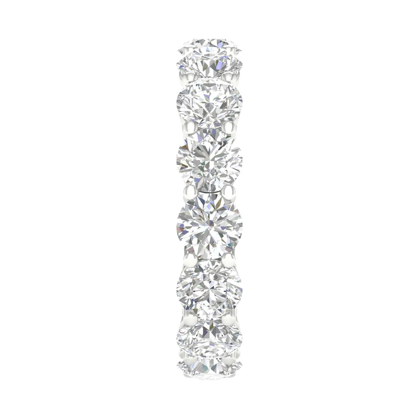 14K White Gold Lab Grown Round Diamond Eternity Band