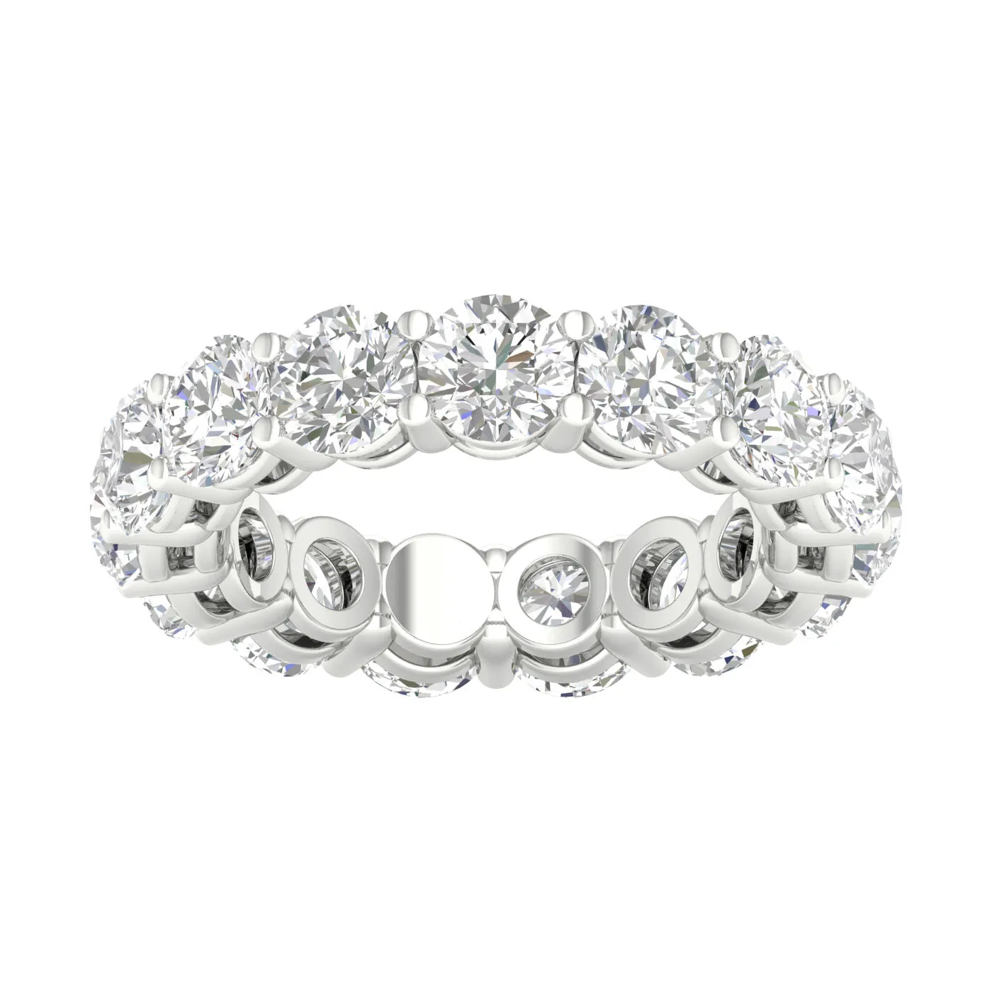 14K White Gold Lab Grown Round Diamond Eternity Band