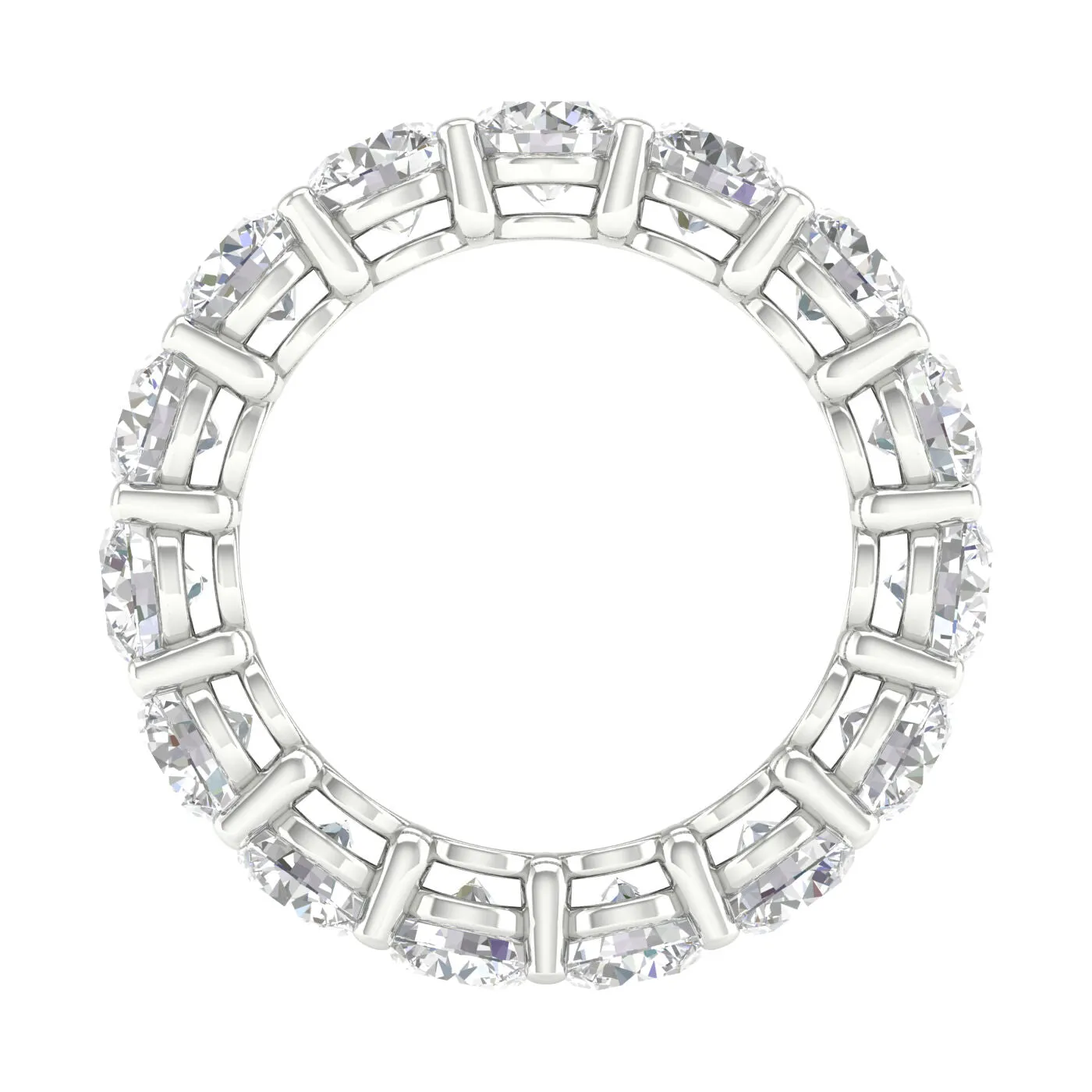 14K White Gold Lab Grown Round Diamond Eternity Band