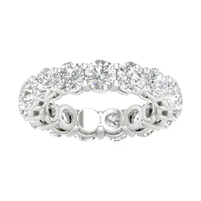 14K White Gold Lab Grown Round Diamond Eternity Band