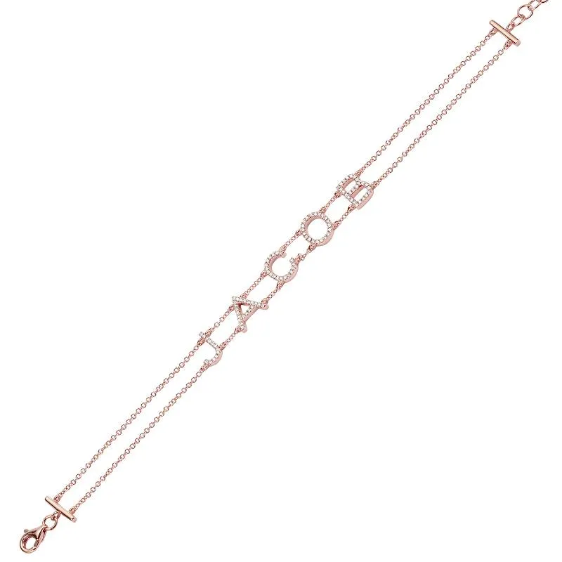 14k Yellow Gold Diamond Personalized Bracelet (7.5MM)- Customize Yours!