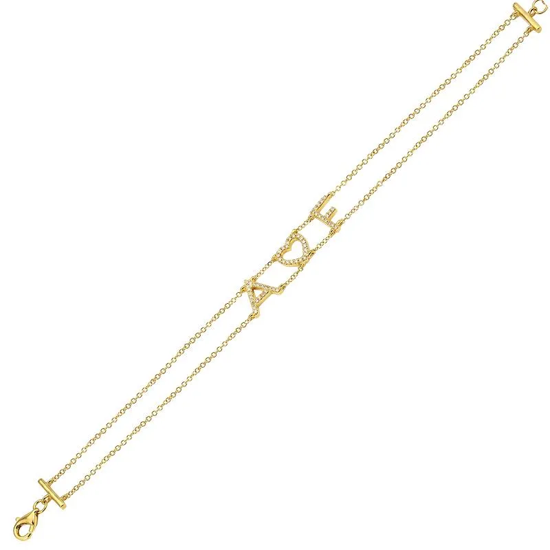 14k Yellow Gold Diamond Personalized Bracelet (7.5MM)- Customize Yours!