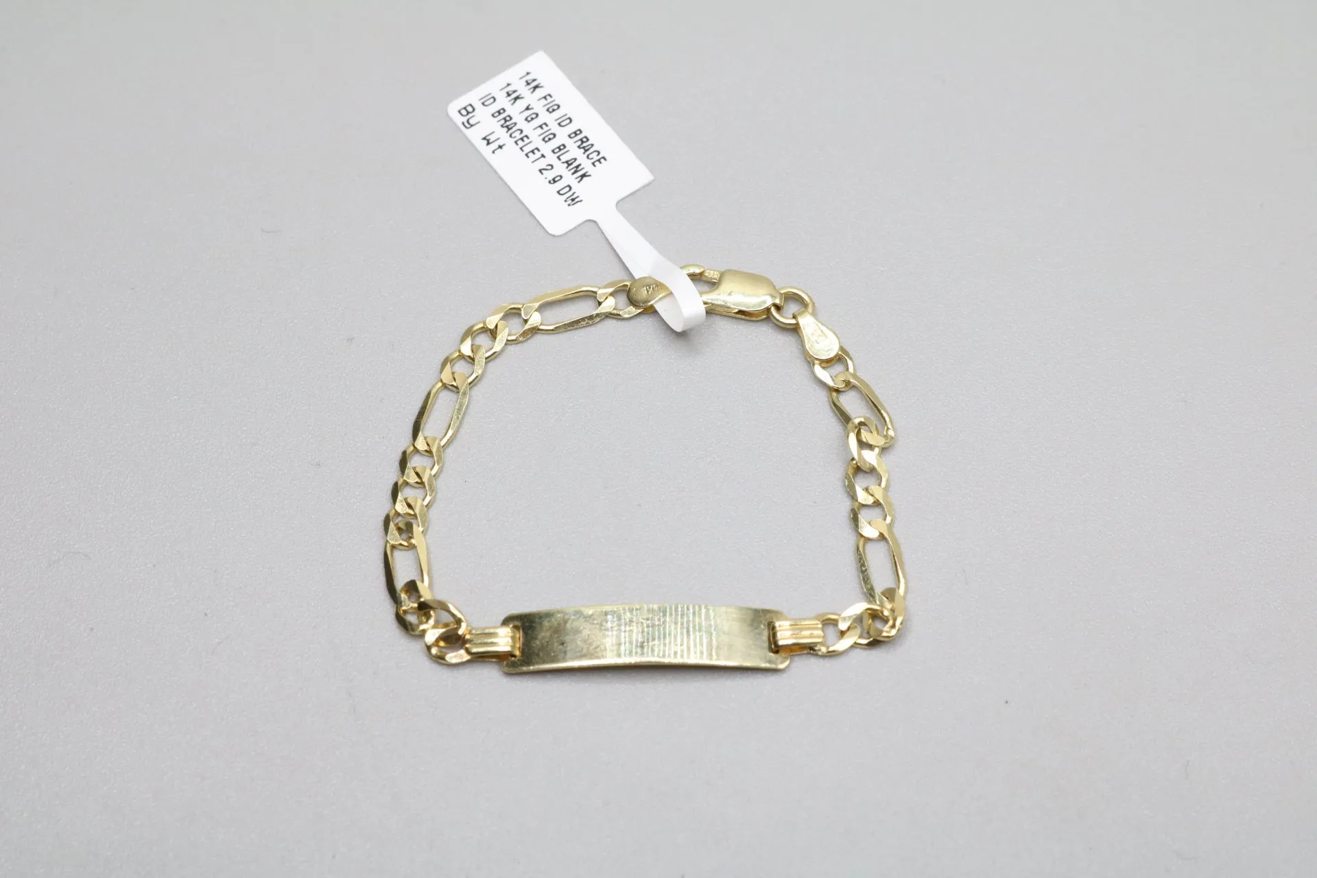 14K Yellow Gold Figaro Style Bracelet (Length 6 Inches)
