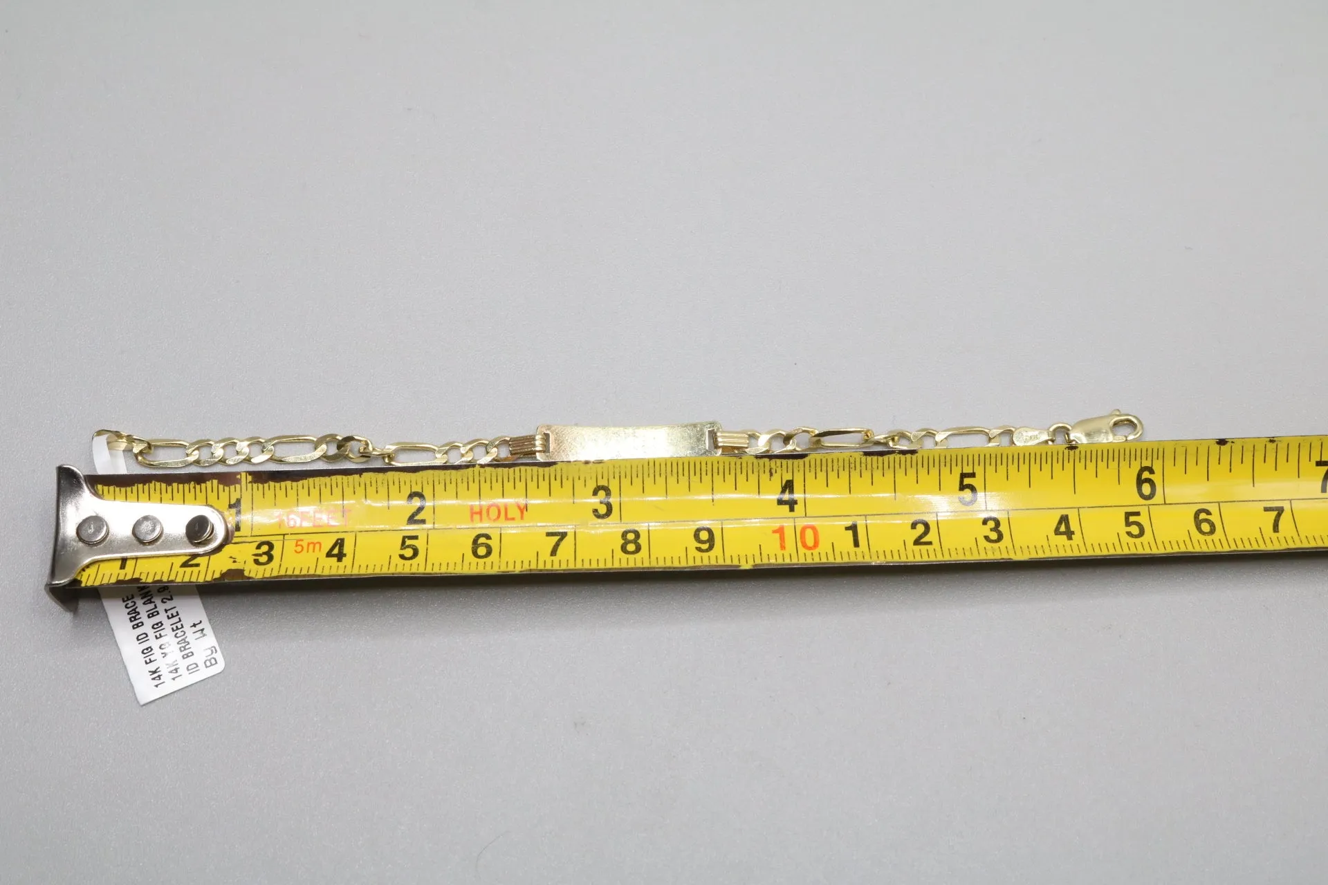 14K Yellow Gold Figaro Style Bracelet (Length 6 Inches)