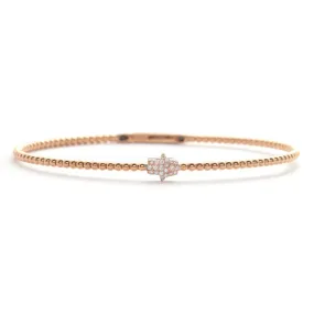 14KR 0.10CTW DIAMOND LADIES HAMZA BANGLE