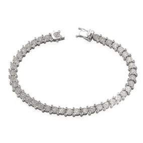 14KW 3.20CTW ROUND CLUSTER DIAMOND BRACELET