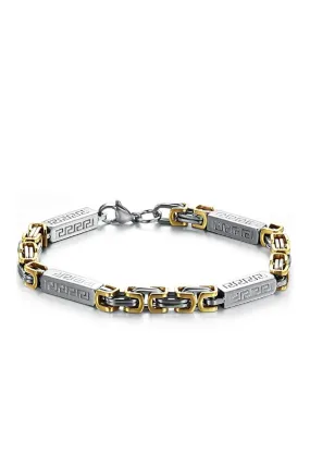 18k Gold & Silver Two Tone Bracelet