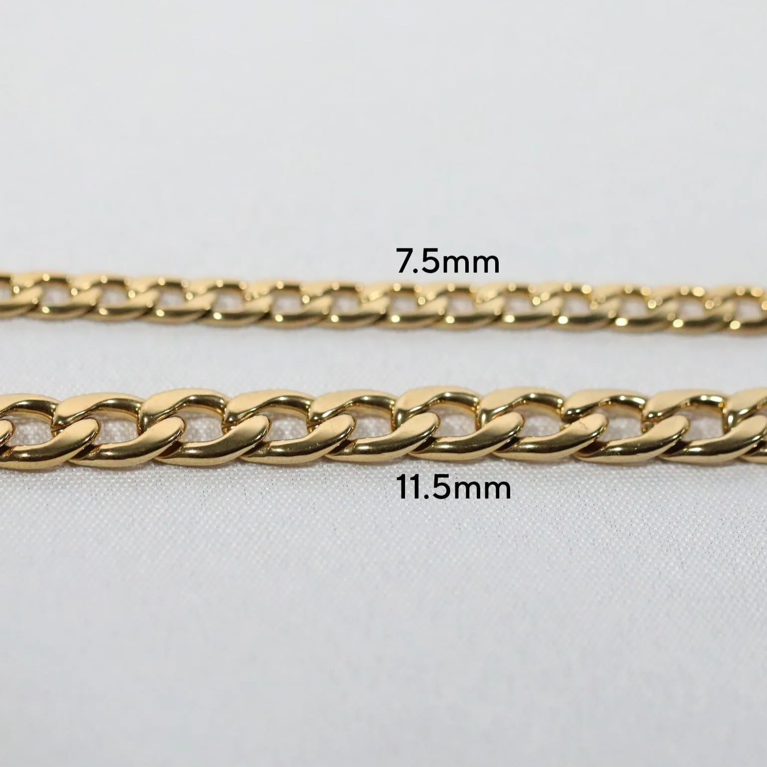18K Gold-Filled Cuban Chain Bracelet for Men