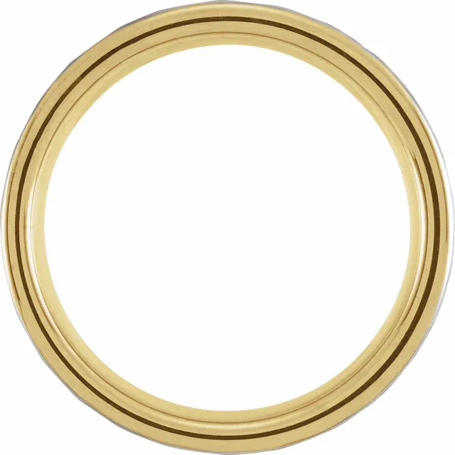 18K Rose Gold PVD 8mm Hammered Textured Grooved Tungsten Band