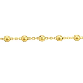 2.50mm Disco Bead Cable Chain Anklet