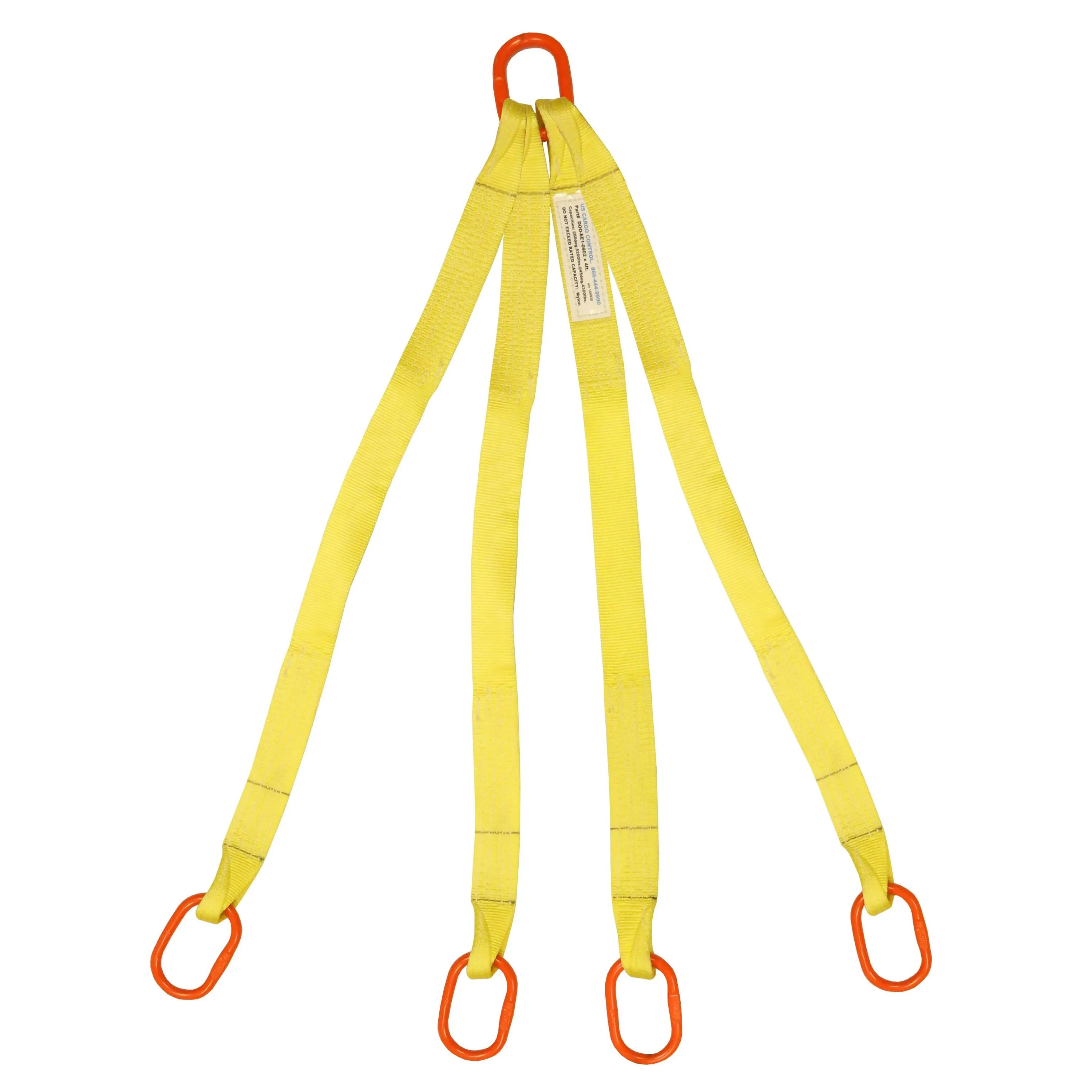 2"x3' (2 ply) Quad Leg Nylon Sling w/ Master Link Both Ends