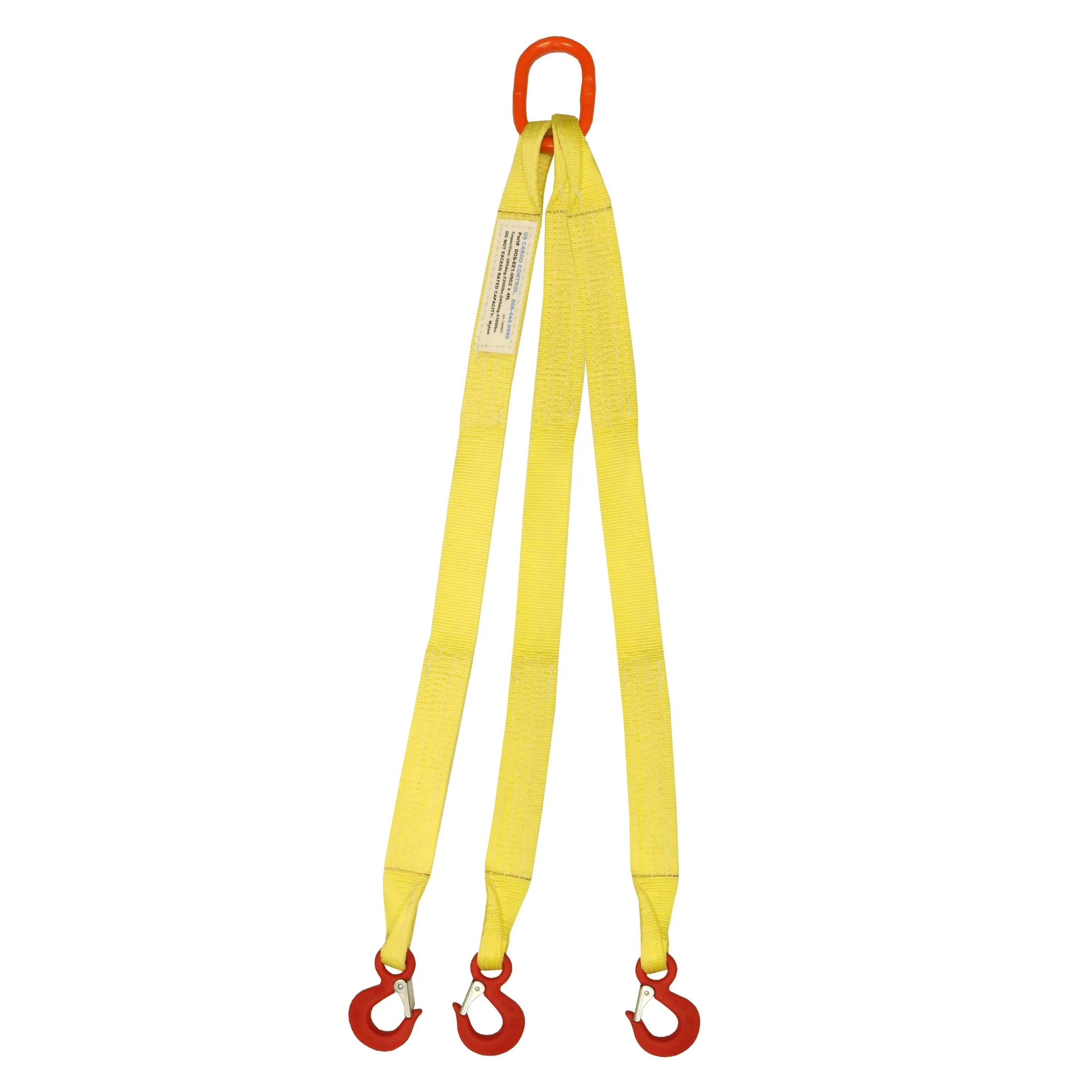 2"x6' (1 ply) Triple Leg Nylon Sling w/ Master Link & Sling Hook