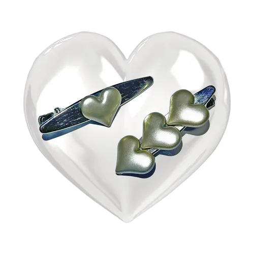 [3AMGANG] Seasonless Heart matt hairpin (2type)
