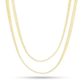 5mm Thick Herringbone Chain Choker Set