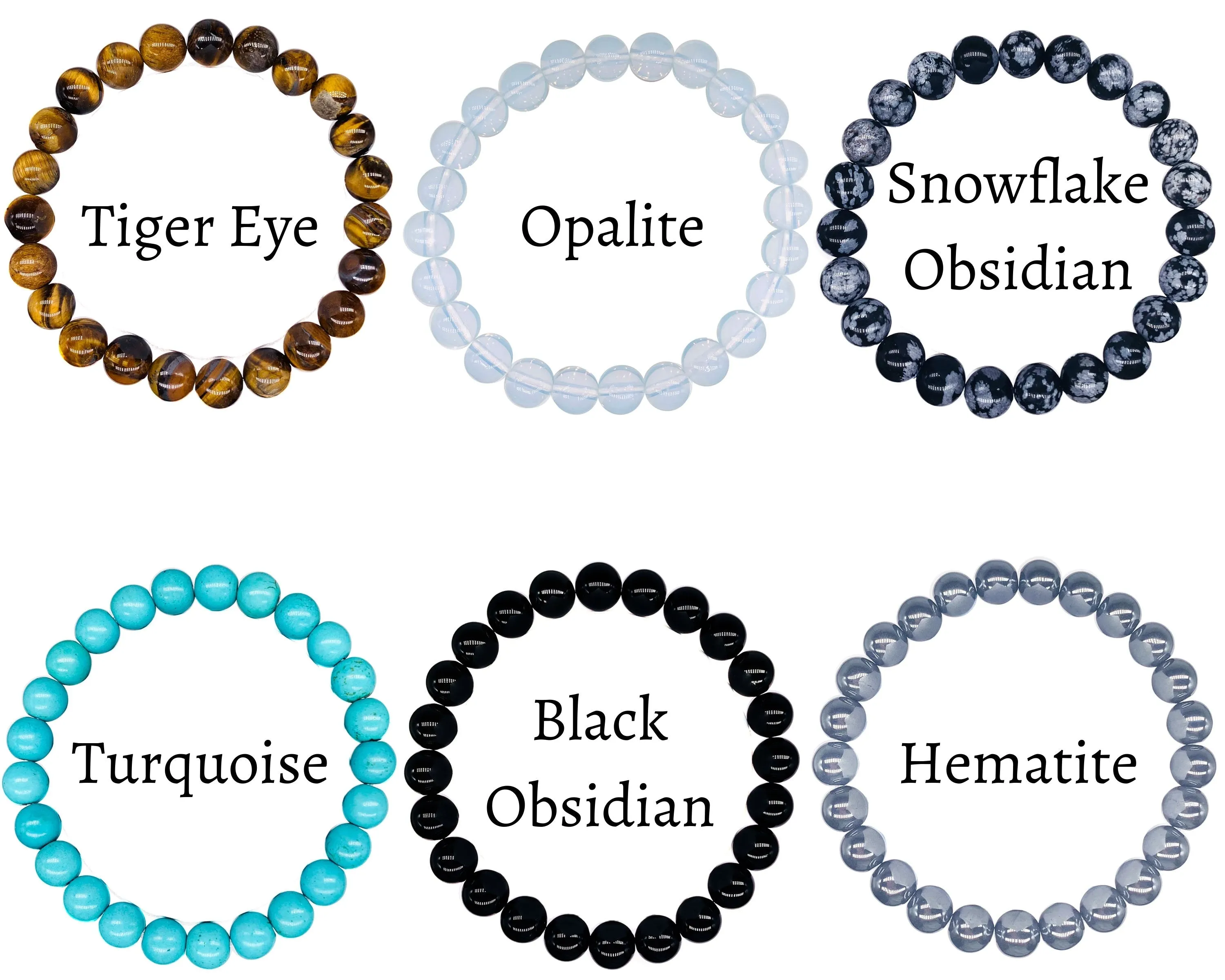 8mm Crystal Beaded Bracelets