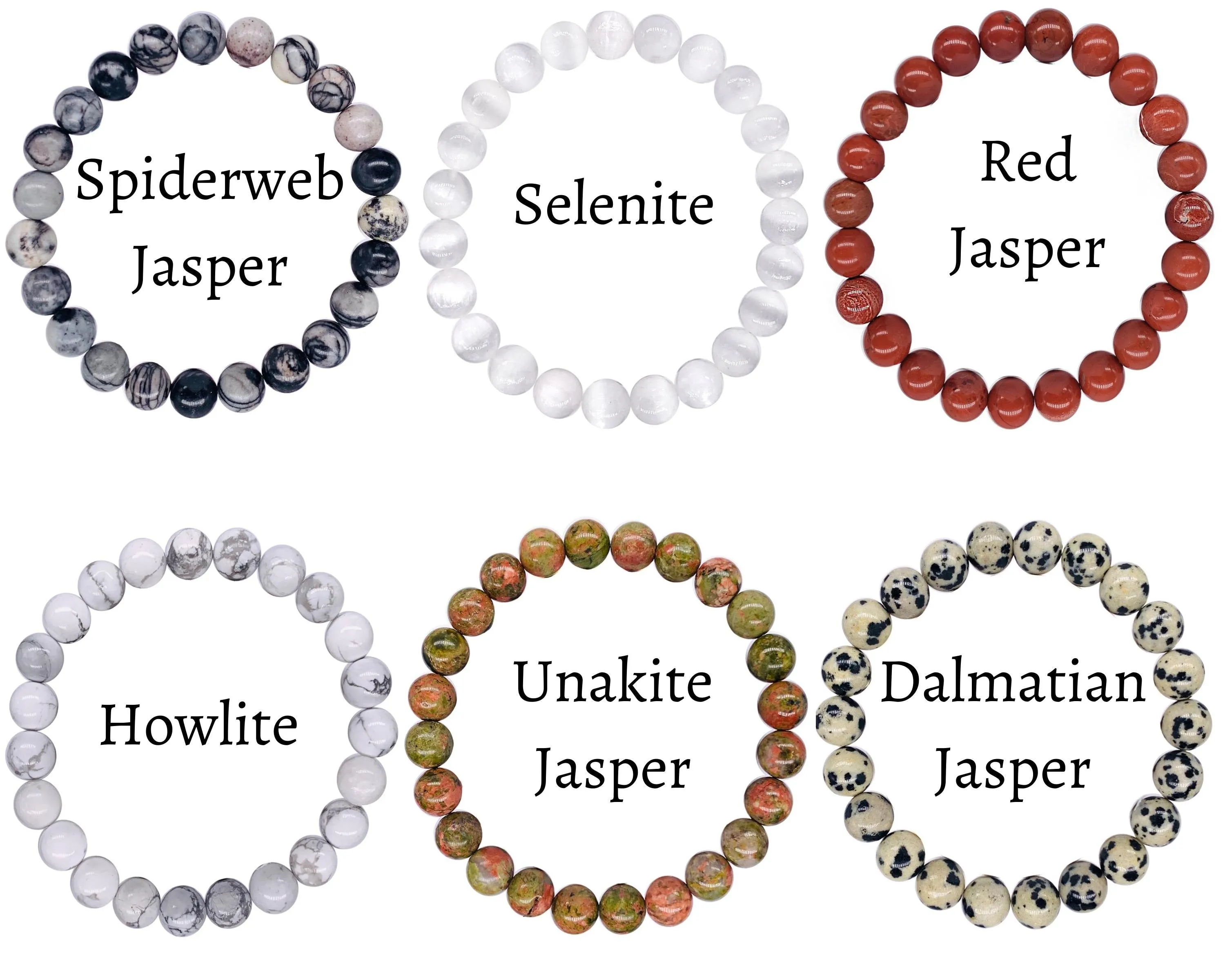 8mm Crystal Beaded Bracelets