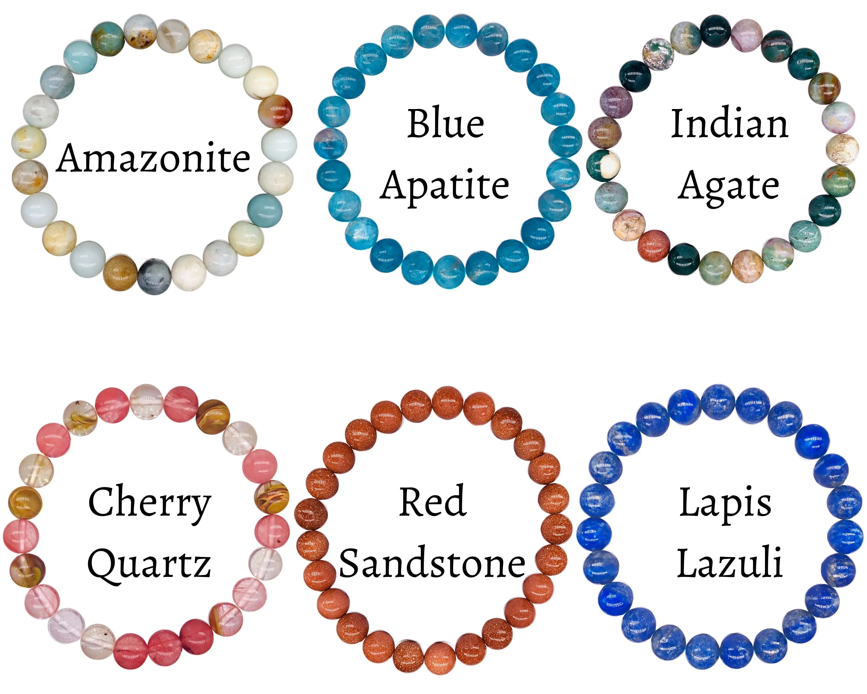 8mm Crystal Beaded Bracelets