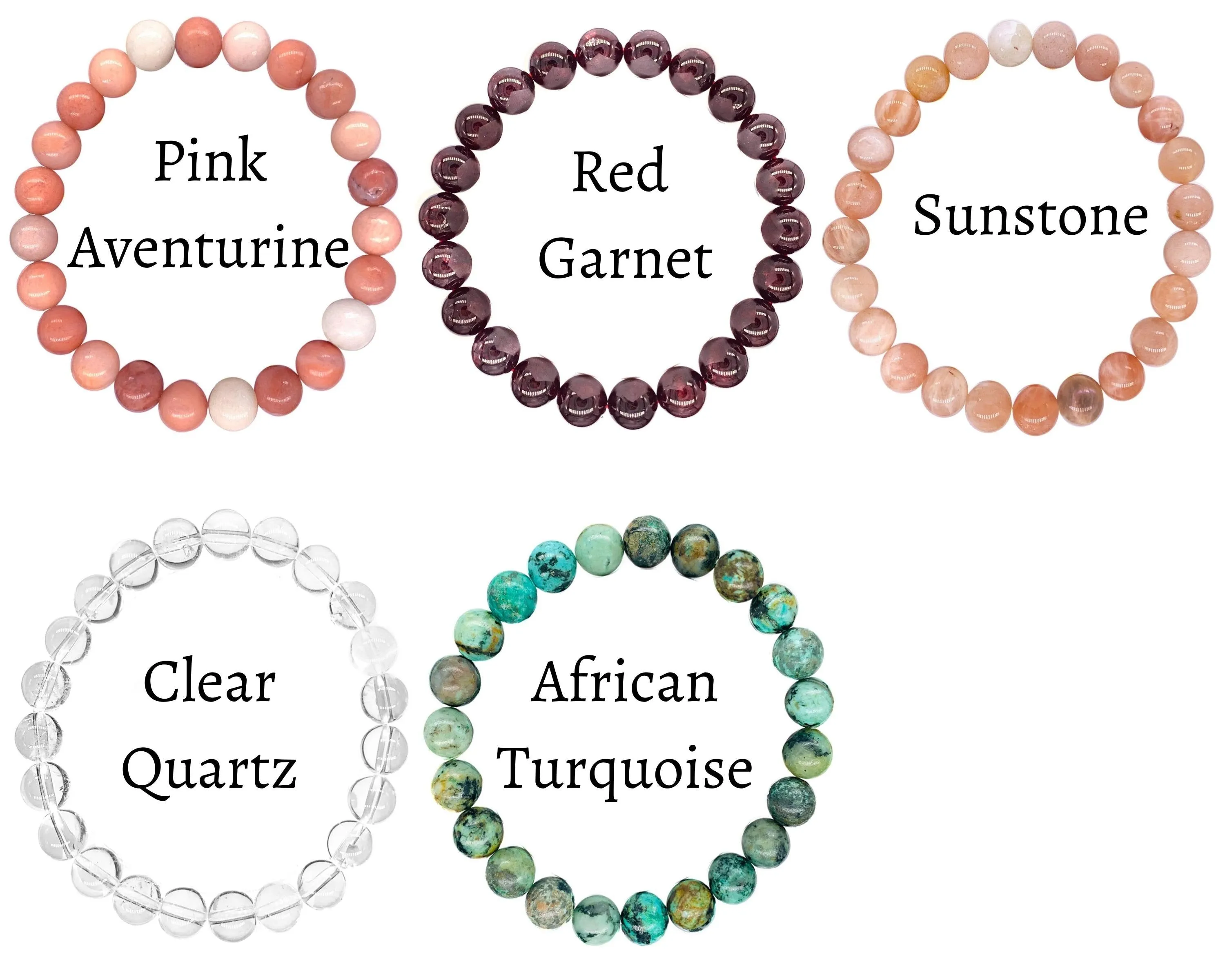 8mm Crystal Beaded Bracelets