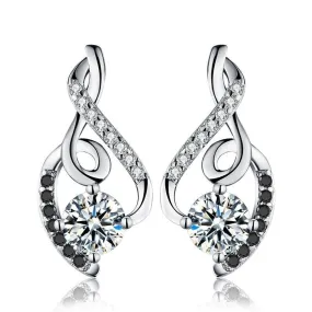 925 Sterling Silver Female Earring Vintage Wedding Stud Earrings for Women