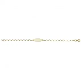 9ct Yellow Gold Babies ID Bracelet BR056