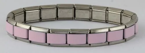 9mm Light Pink Italian Charm Starter Bracelet