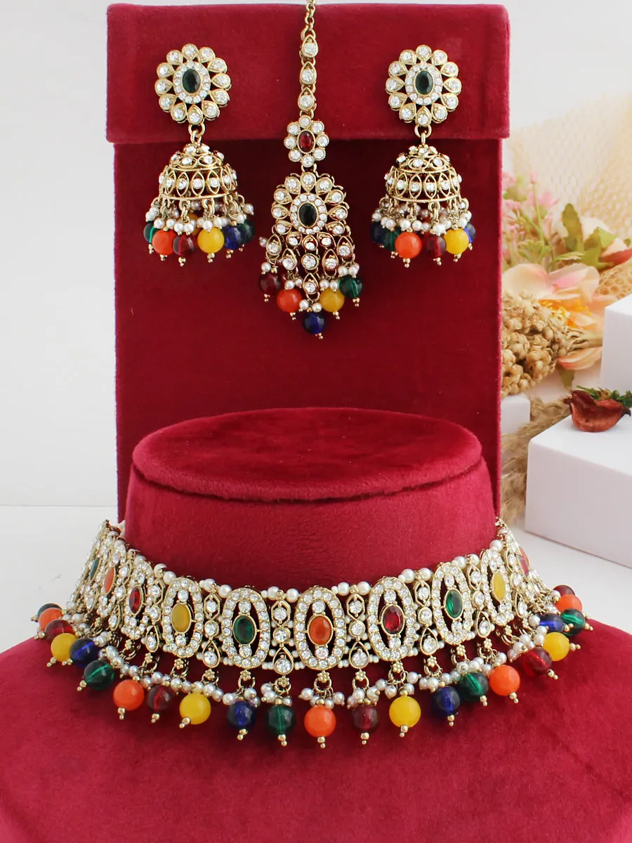Aasma Choker Necklace Set