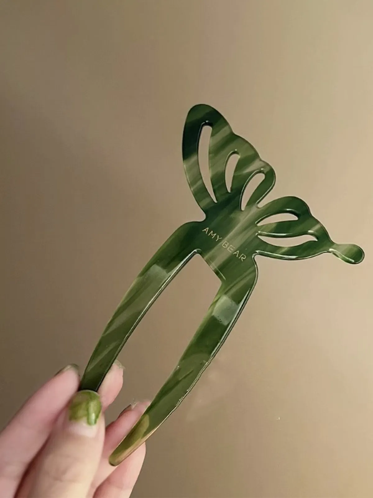 Acetate U-shaped butterfly Hairpin