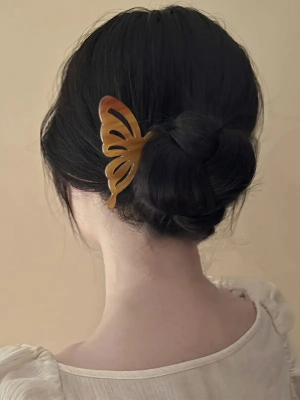 Acetate U-shaped butterfly Hairpin