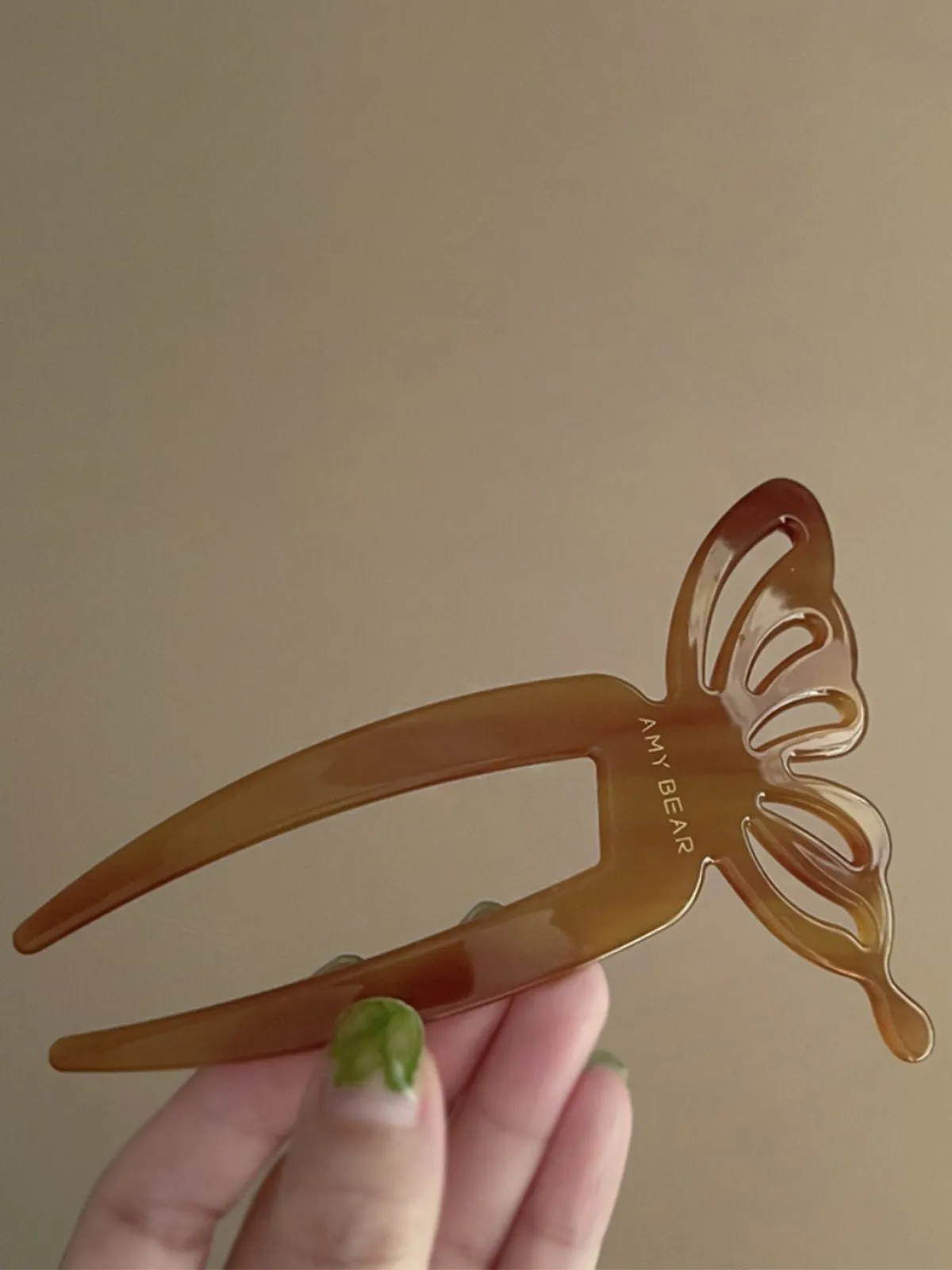 Acetate U-shaped butterfly Hairpin