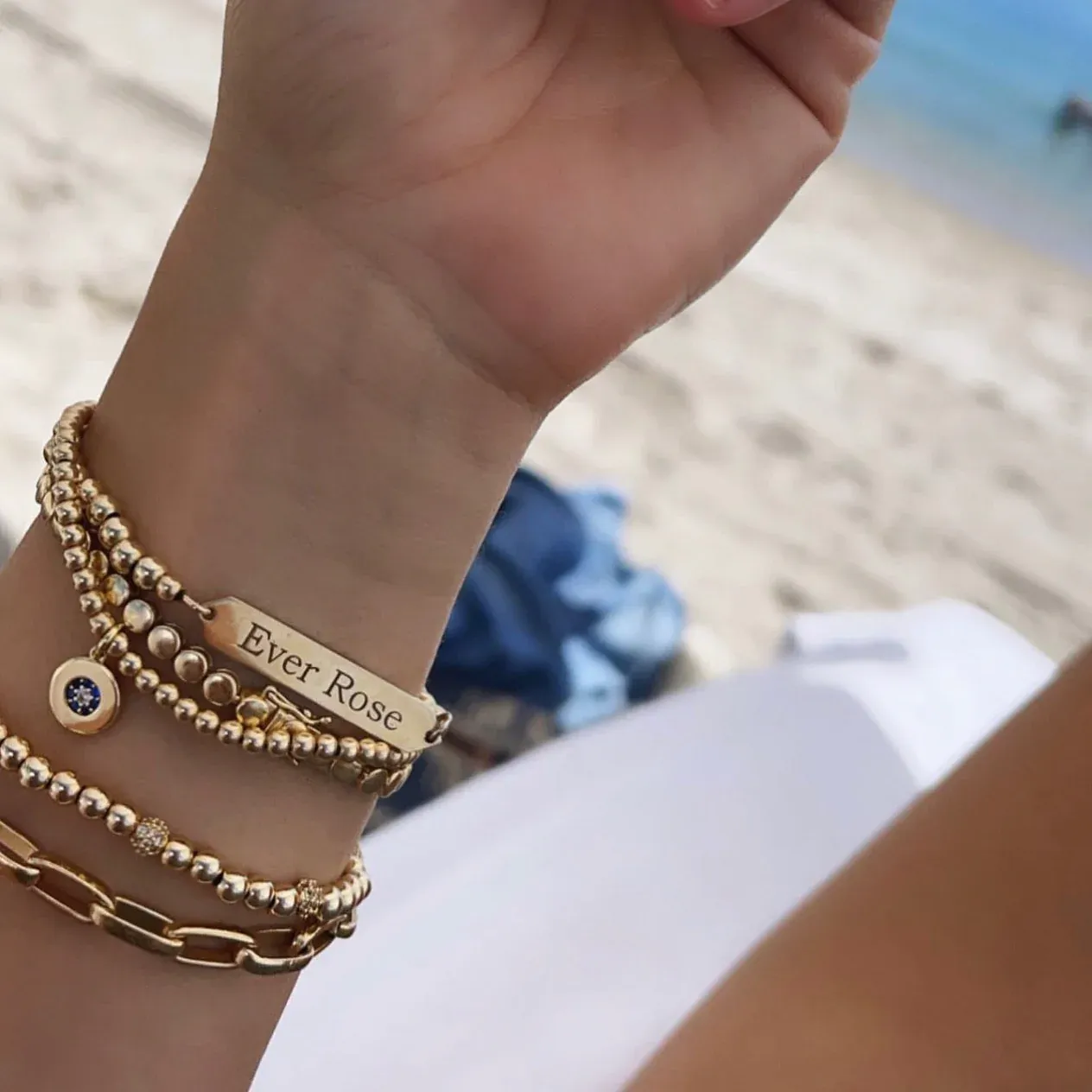 Alexa Leigh - Good Karma Bracelet in Gold (7.5)
