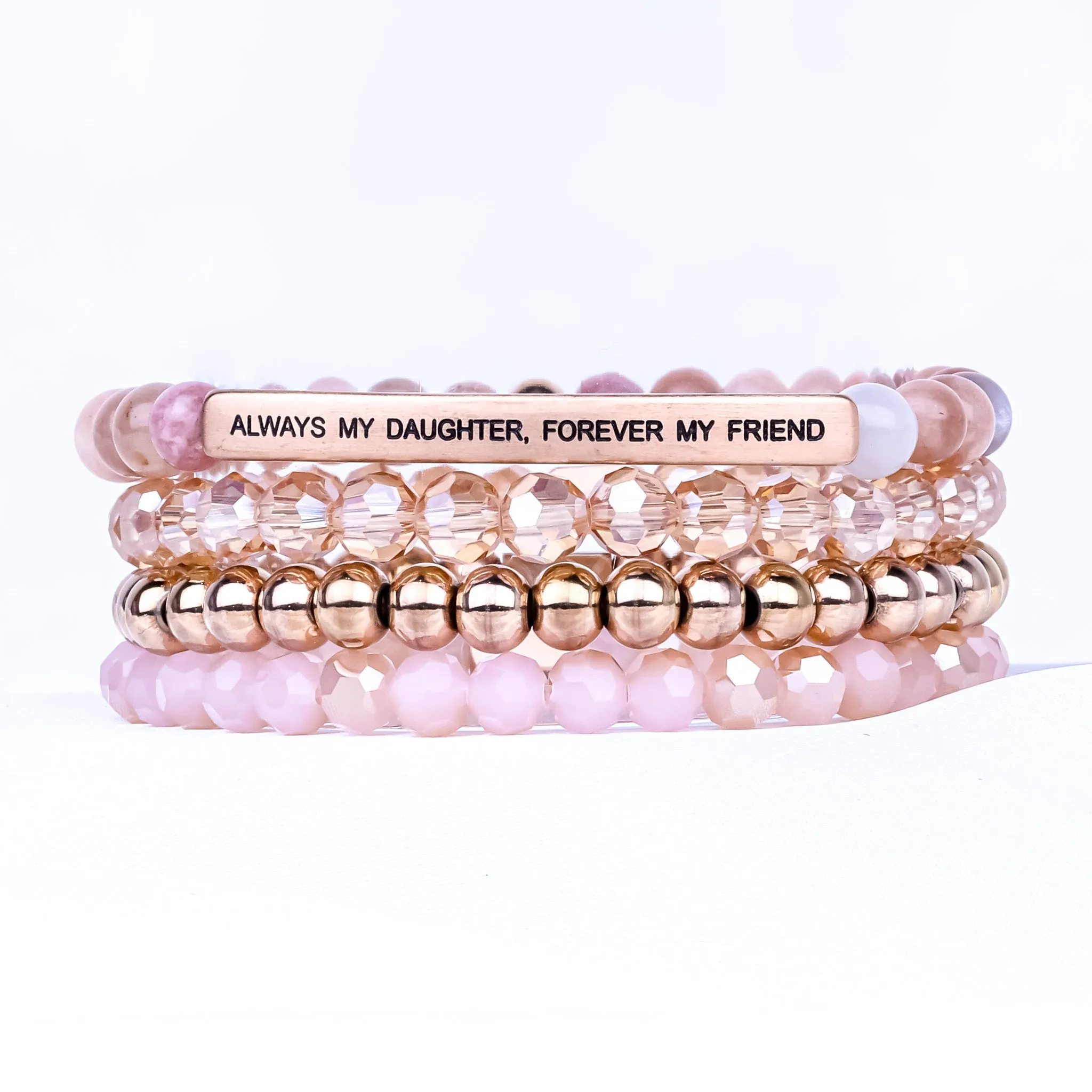 ALWAYS MY DAUGHTER 4 BRACELET GIFT SET - SUNSTONE