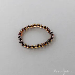 Amber bracelet "Glossy black night"