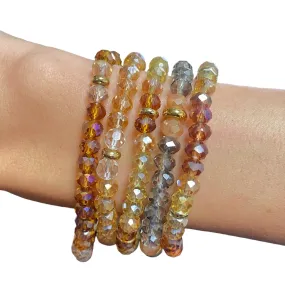 Amber Crystal Stretch Bracelet