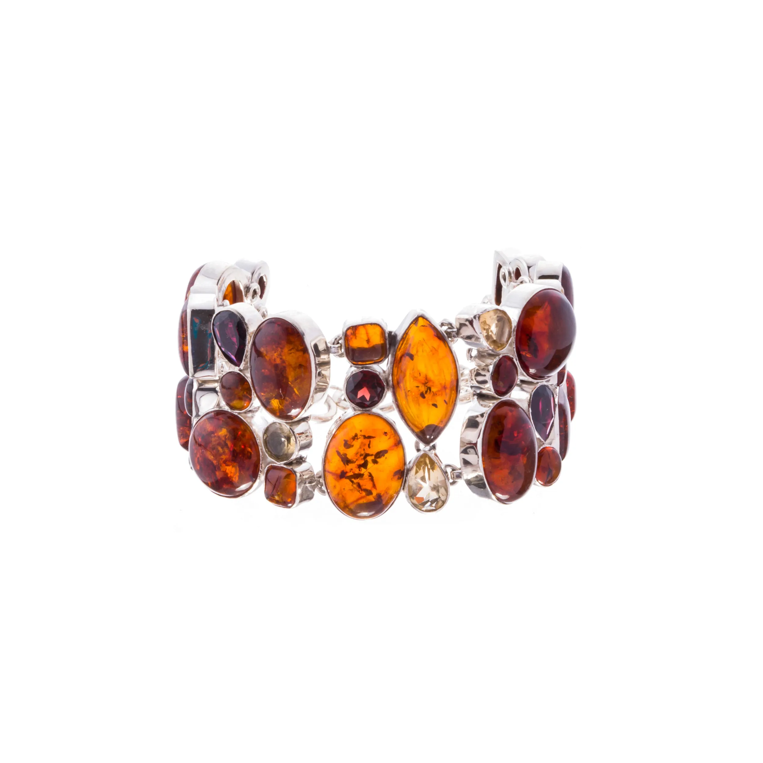 Ambrosia, Amber, Garnet and Citrine Bracelet