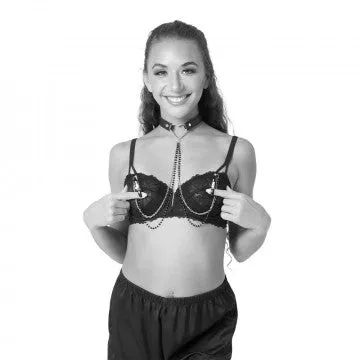 Amor Collar & Nipple Clamps with Chains