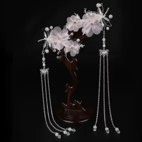 Ancient Style Butterfly Flower Tassel Hanfu Women Hairpin