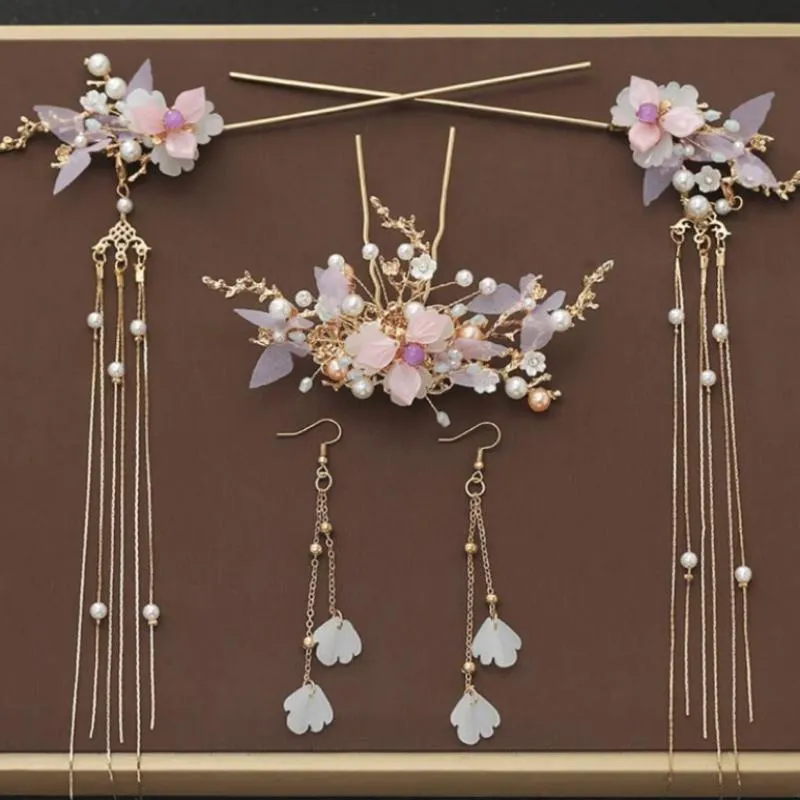Ancient Style Step Tassel Hairpin Hanfu Forehead Hair Accessories