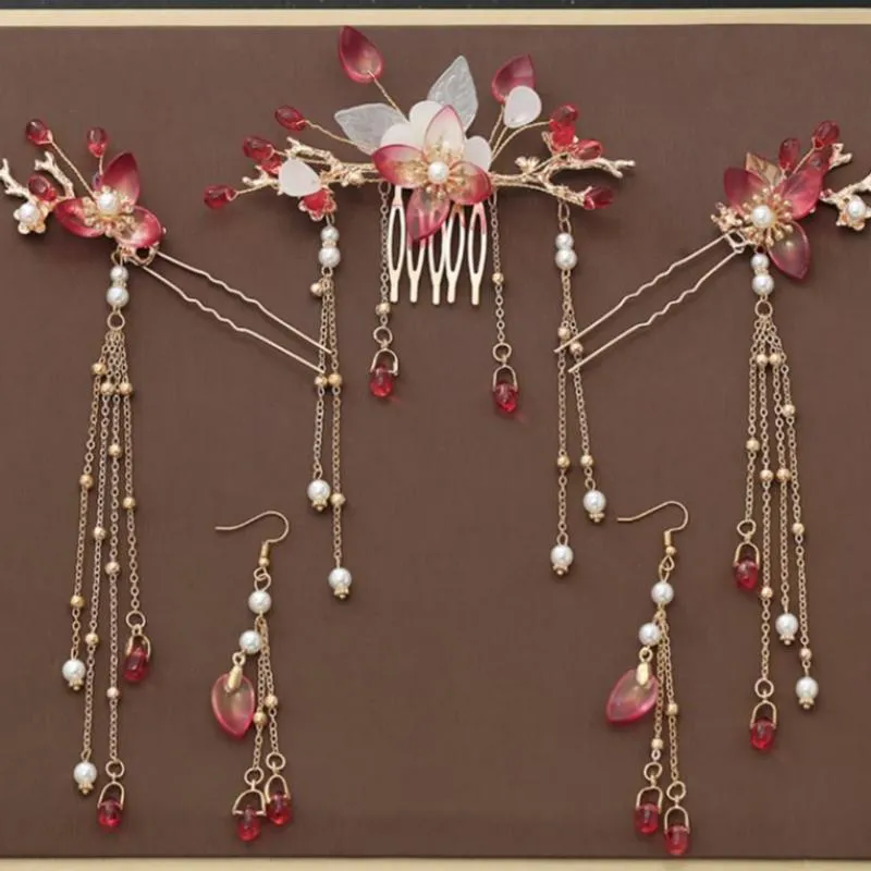 Ancient Style Step Tassel Hairpin Hanfu Forehead Hair Accessories