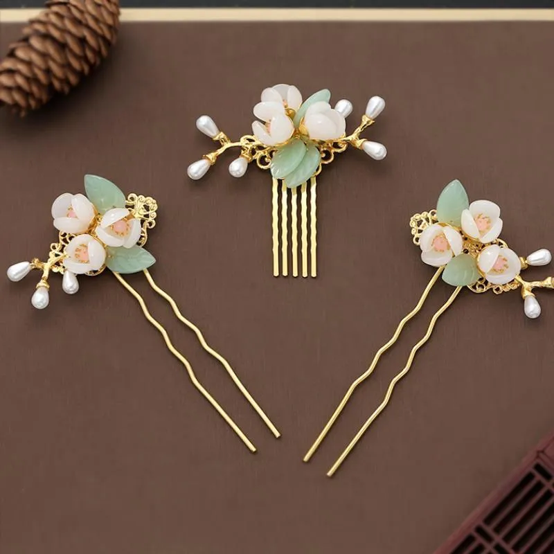 Ancient Style Step Tassel Hairpin Hanfu Forehead Hair Accessories