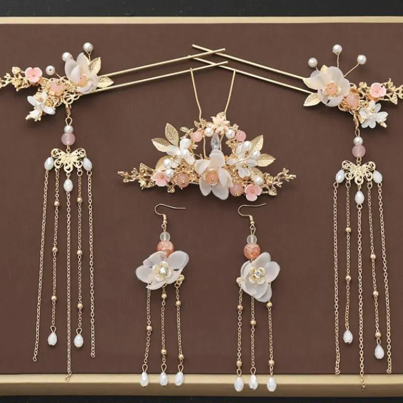 Ancient Style Step Tassel Hairpin Hanfu Forehead Hair Accessories