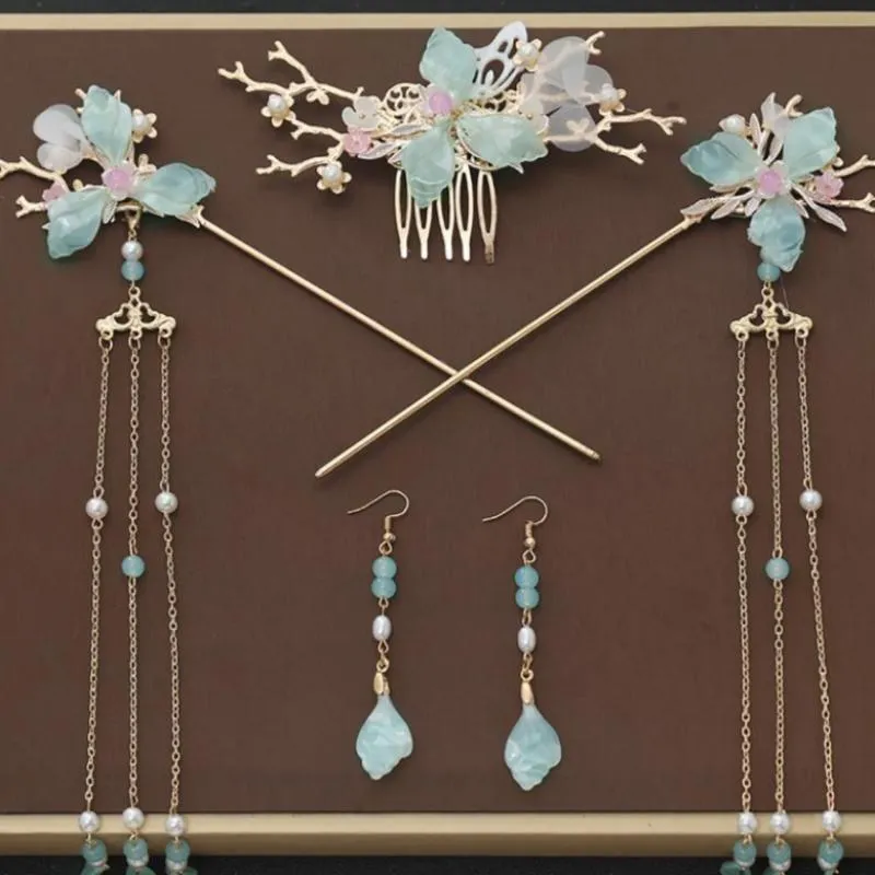 Ancient Style Step Tassel Hairpin Hanfu Forehead Hair Accessories